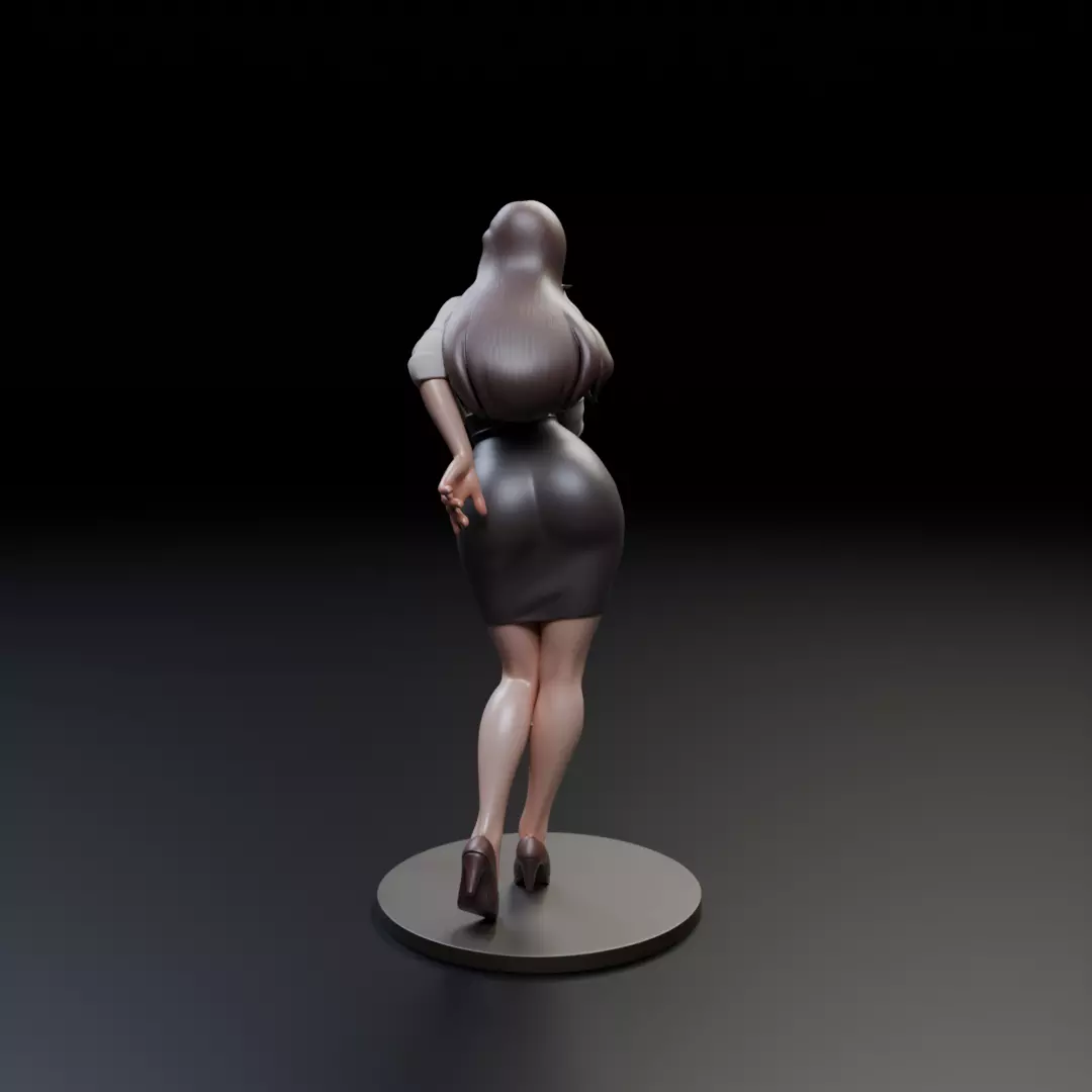 pin up model woman 3D print model_5