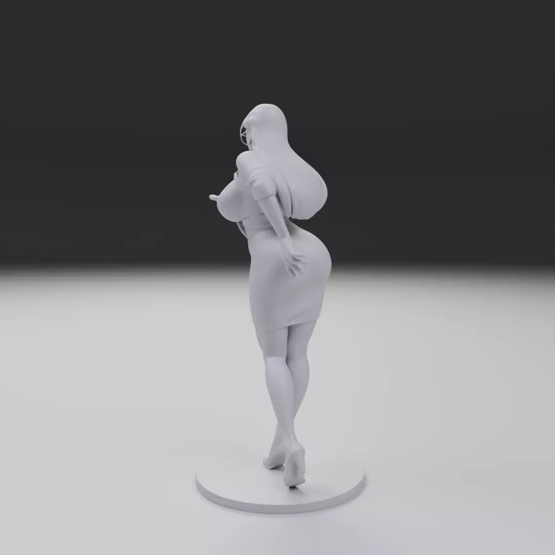 pin up model woman 3D print model_8