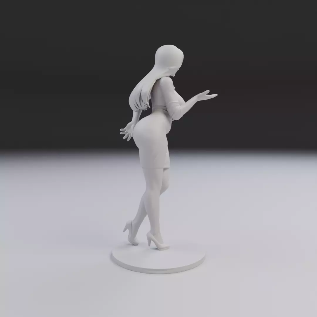pin up model woman 3D print model_2