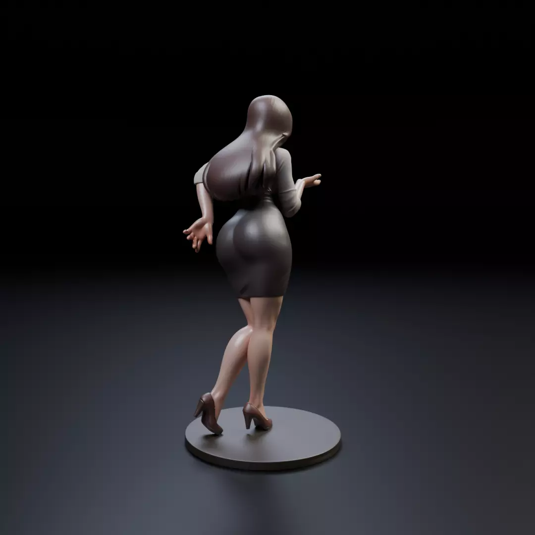 pin up model woman 3D print model_13