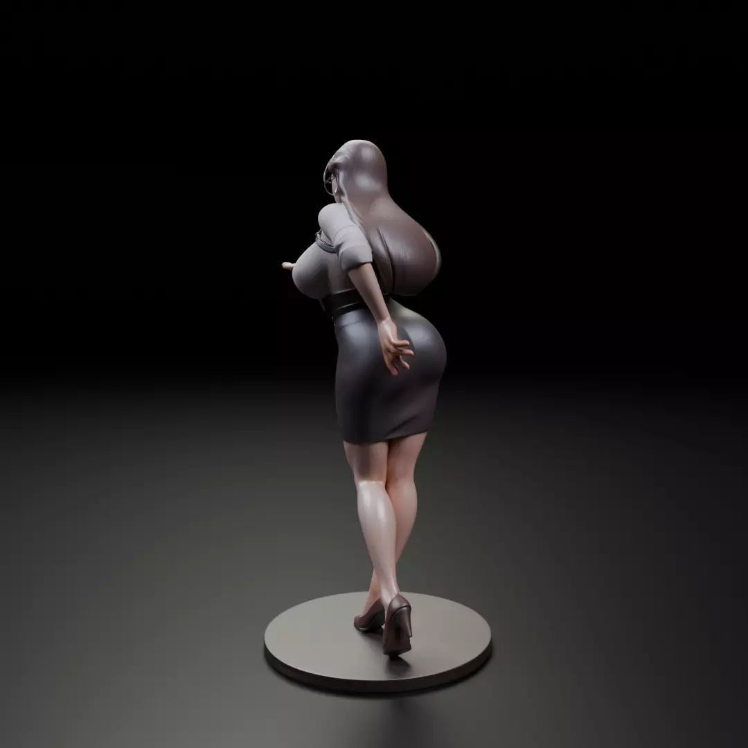 pin up model woman 3D print model_7