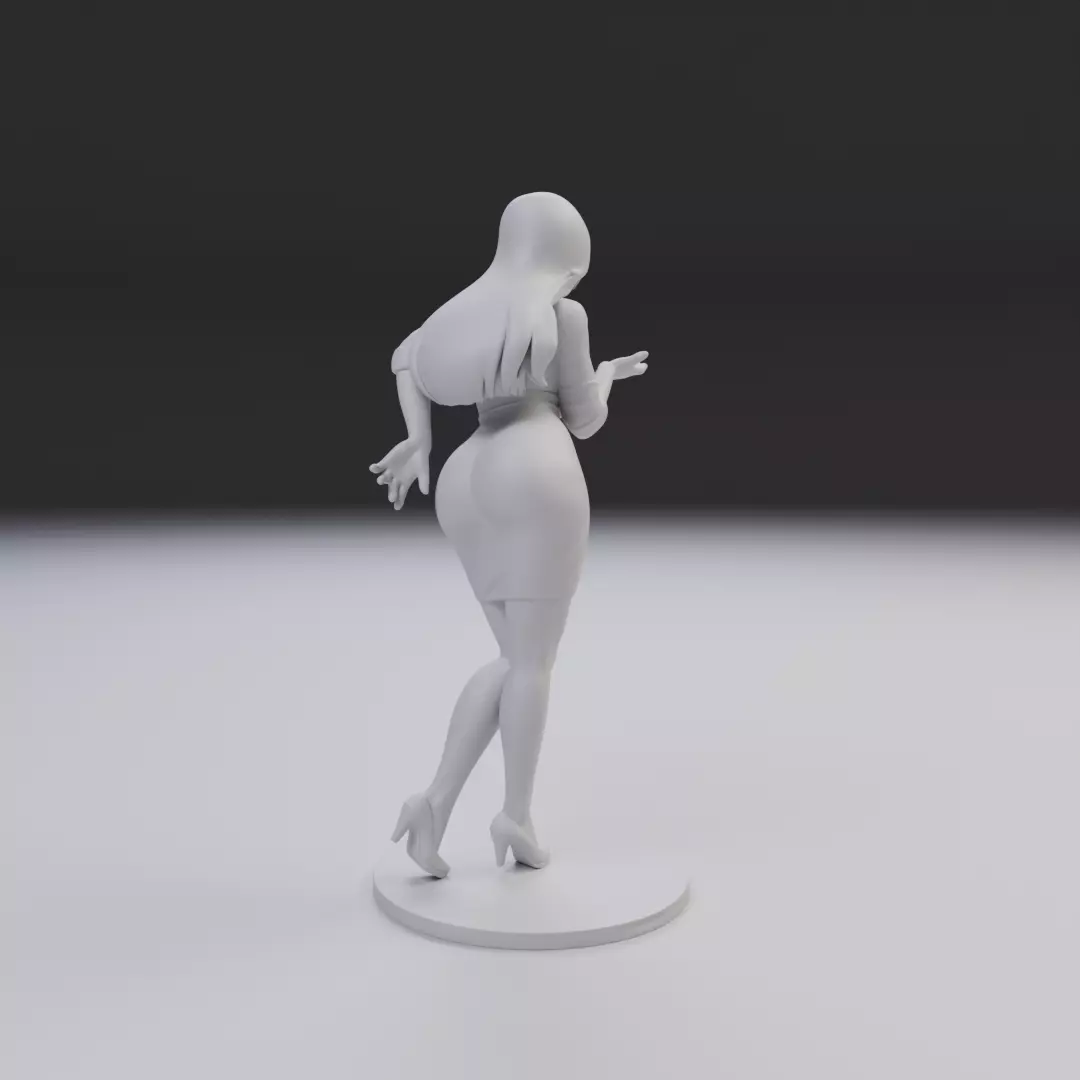 pin up model woman 3D print model_14