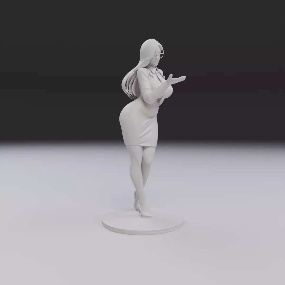 pin up model woman 3D print model_12