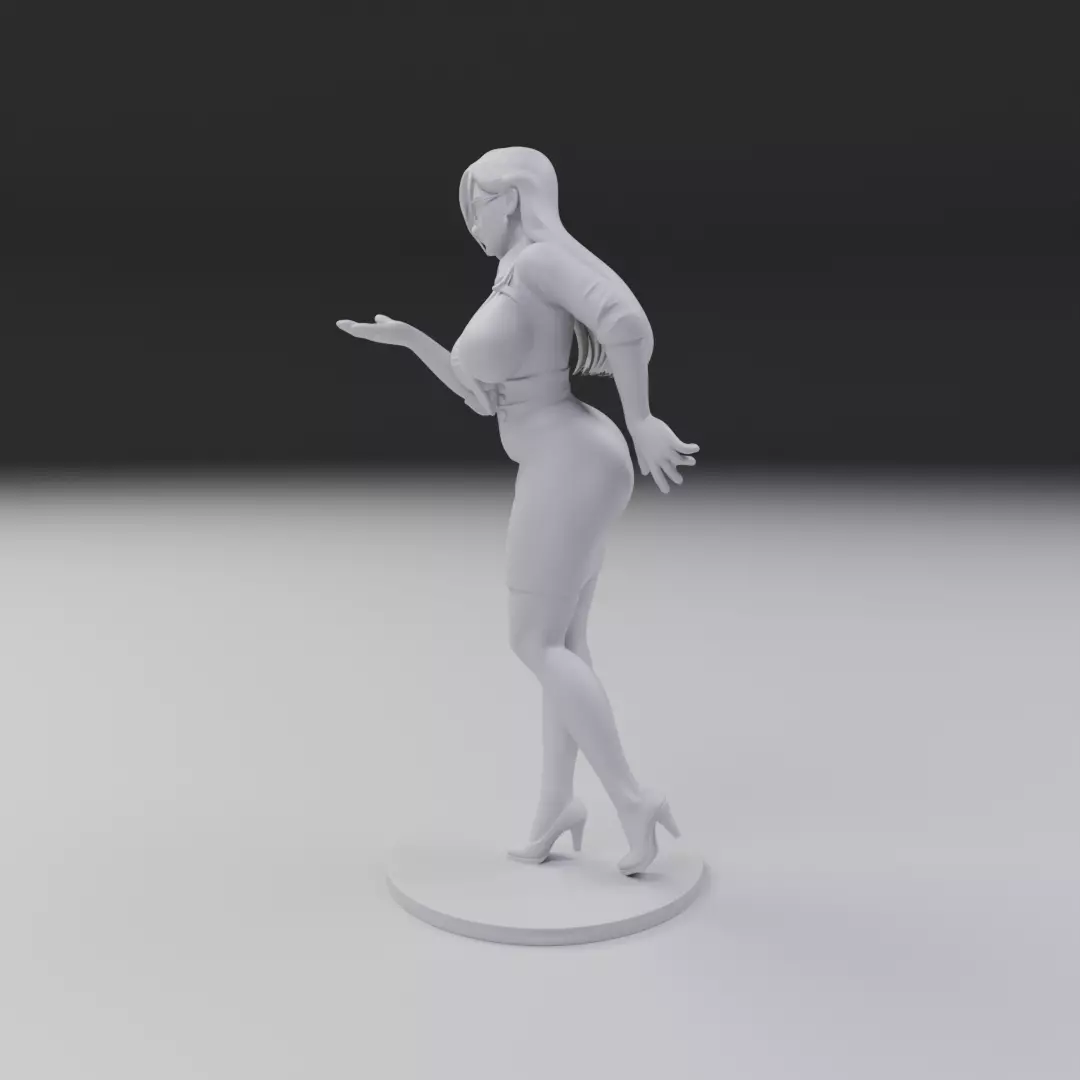 pin up model woman 3D print model_4