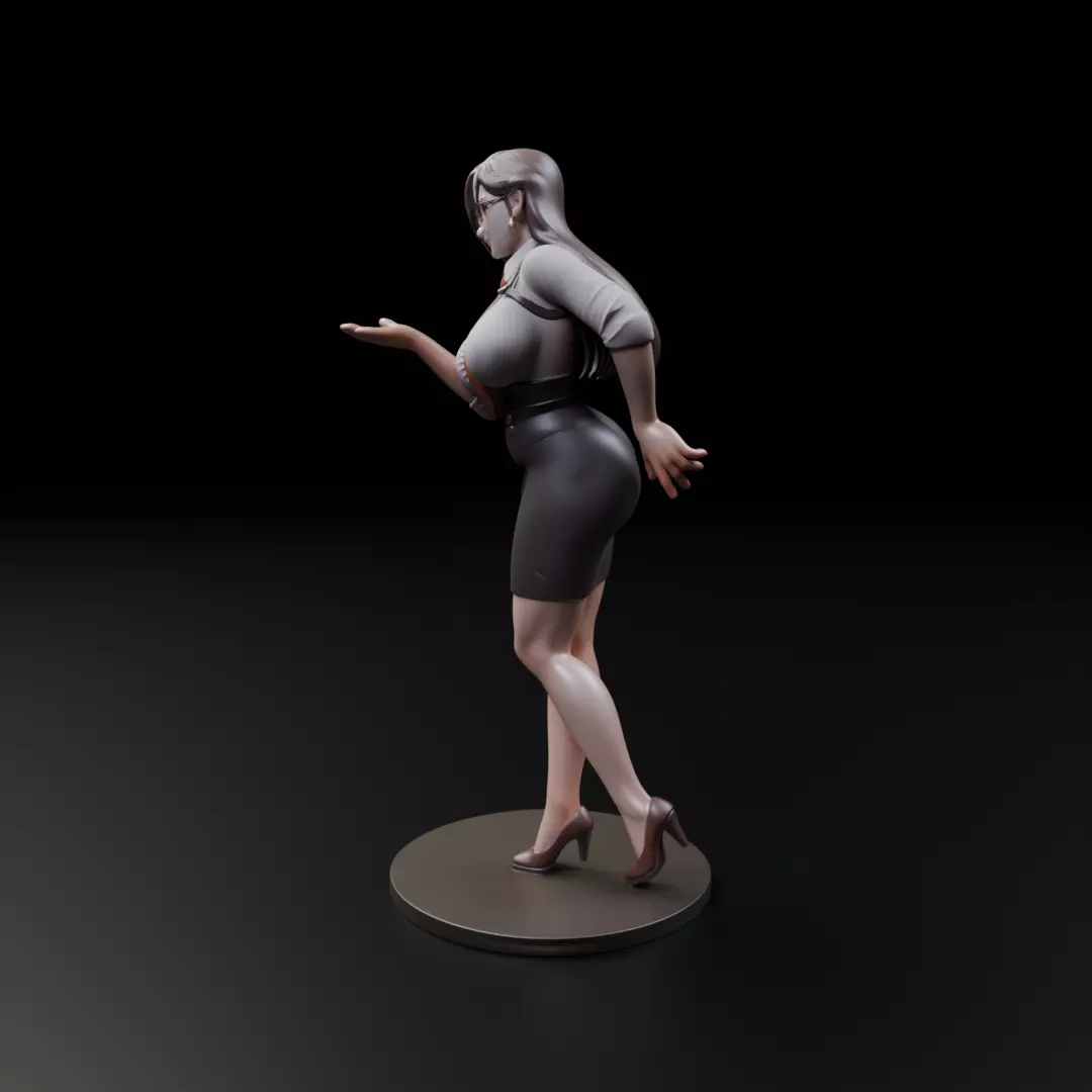 pin up model woman 3D print model_3