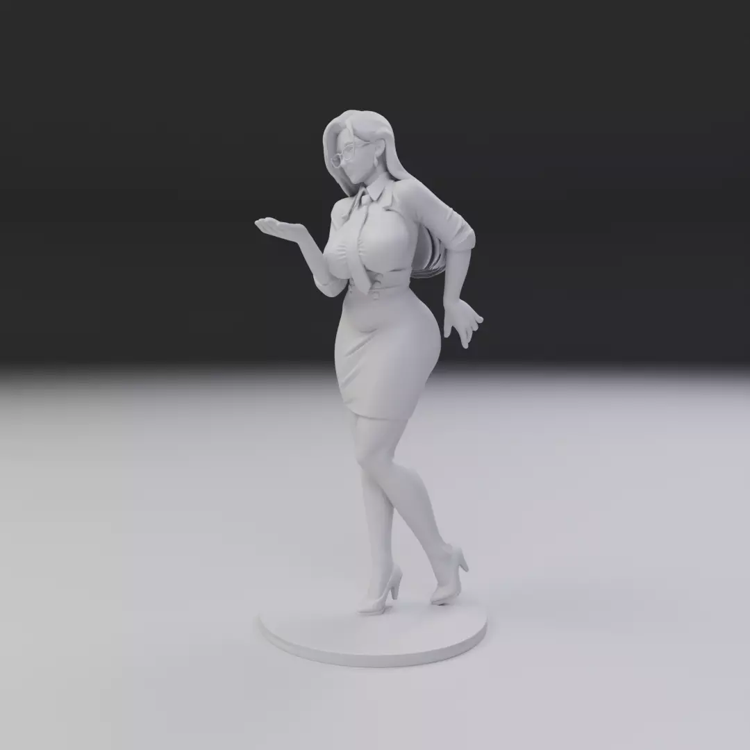 pin up model woman 3D print model_10