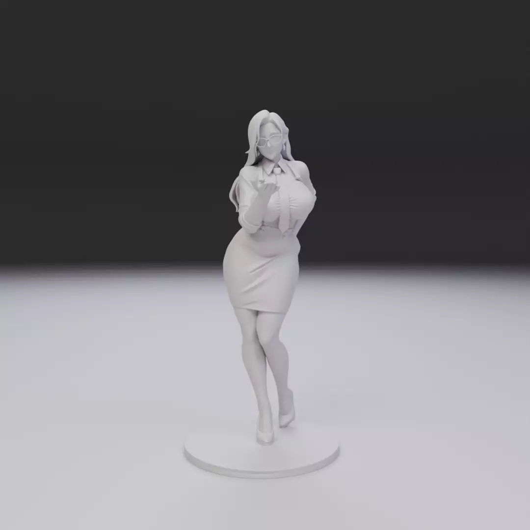pin up model woman 3D print model_16