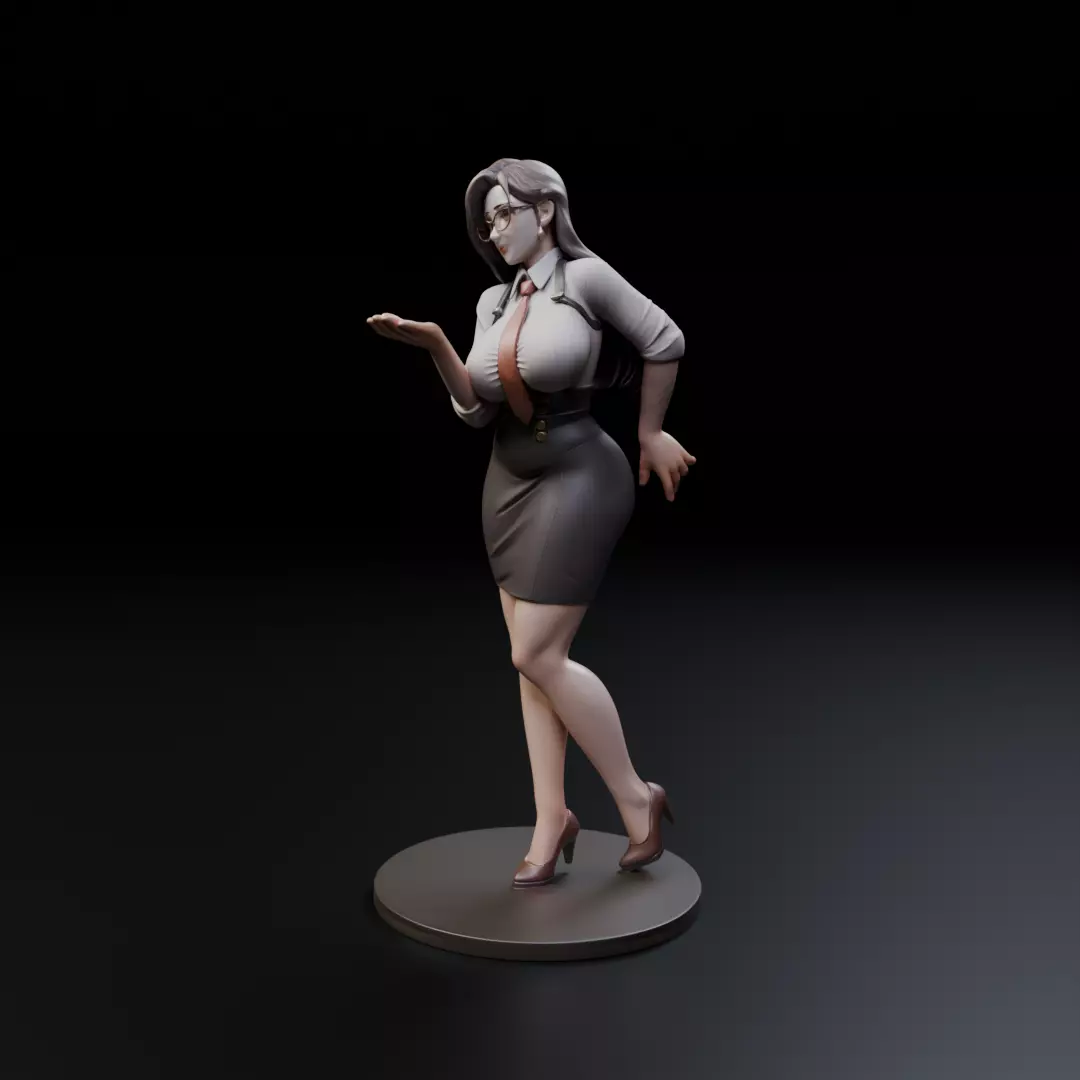 pin up model woman 3D print model_9
