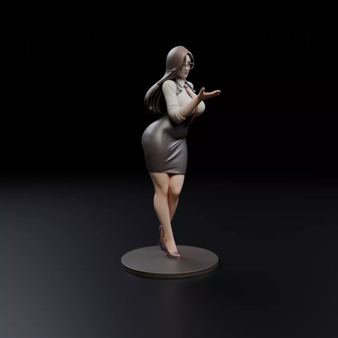 pin up model woman 3D print model_11