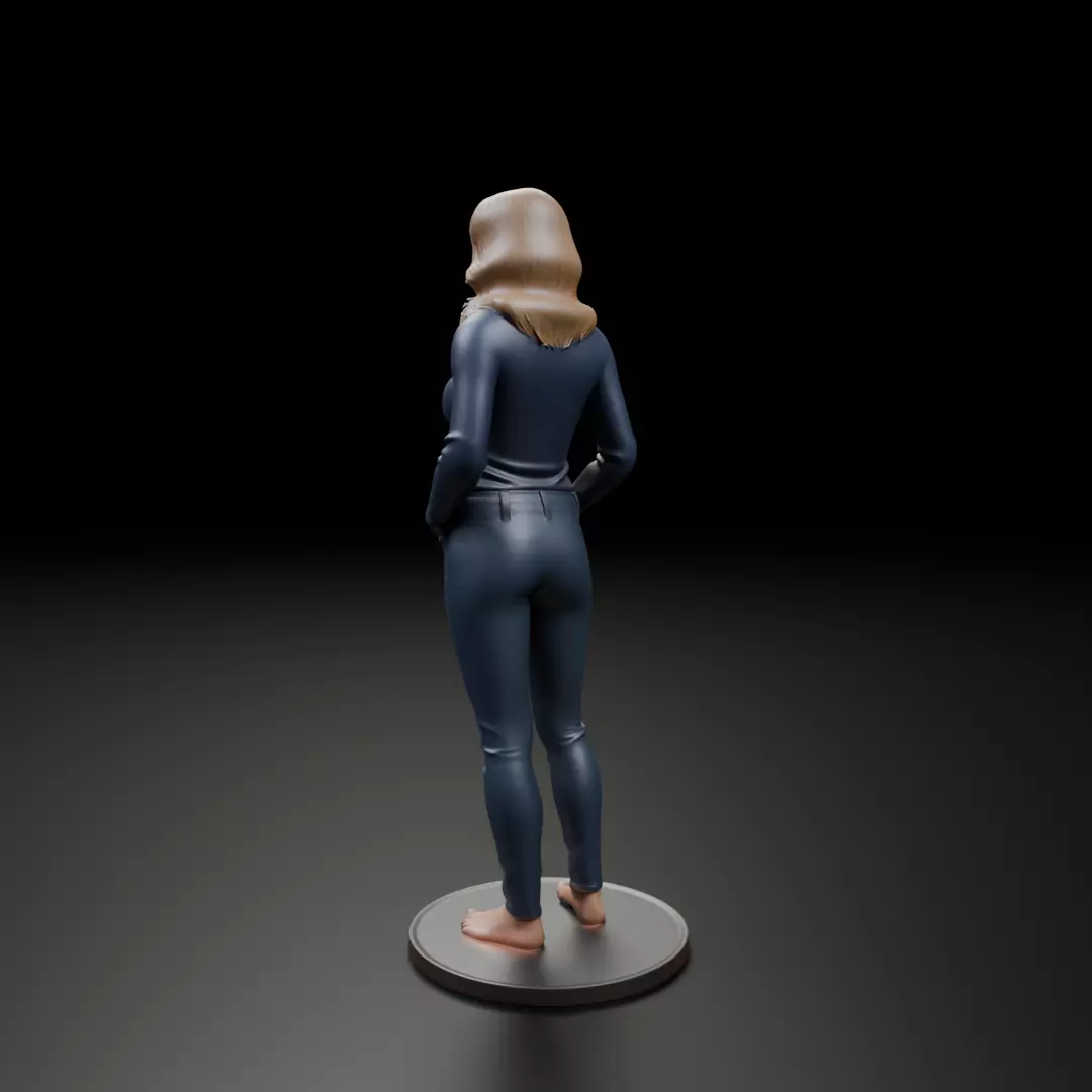 pin up model woman 3D print model_8