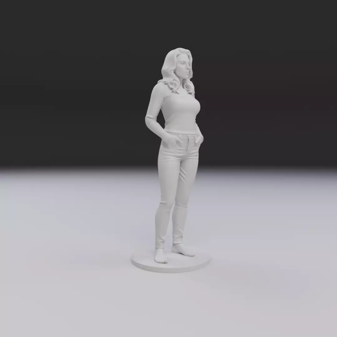 pin up model woman 3D print model_11