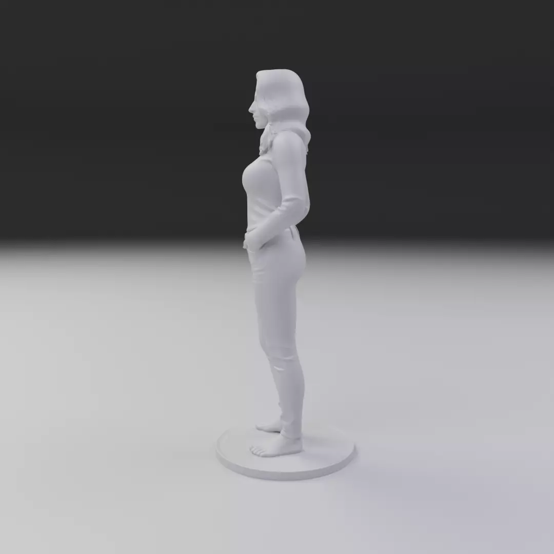 pin up model woman 3D print model_3