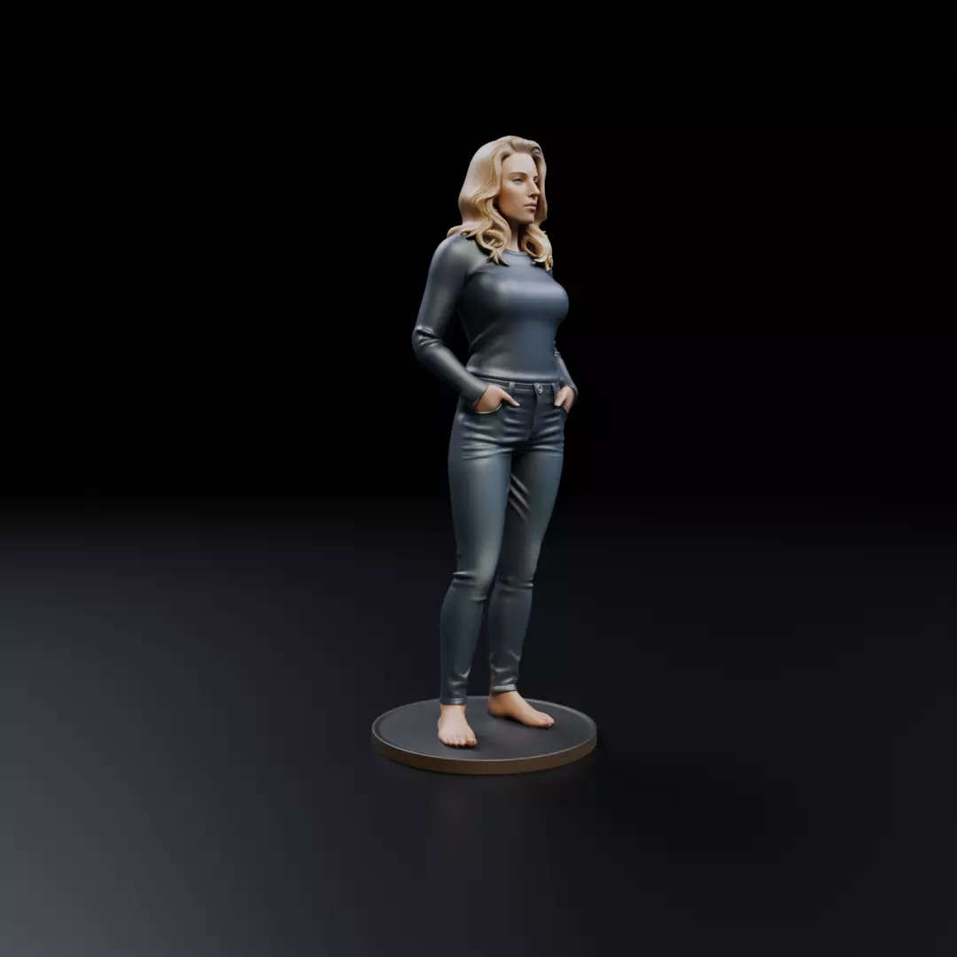 pin up model woman 3D print model_12