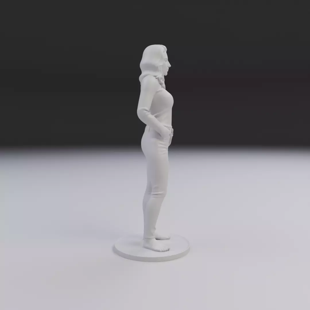 pin up model woman 3D print model_1