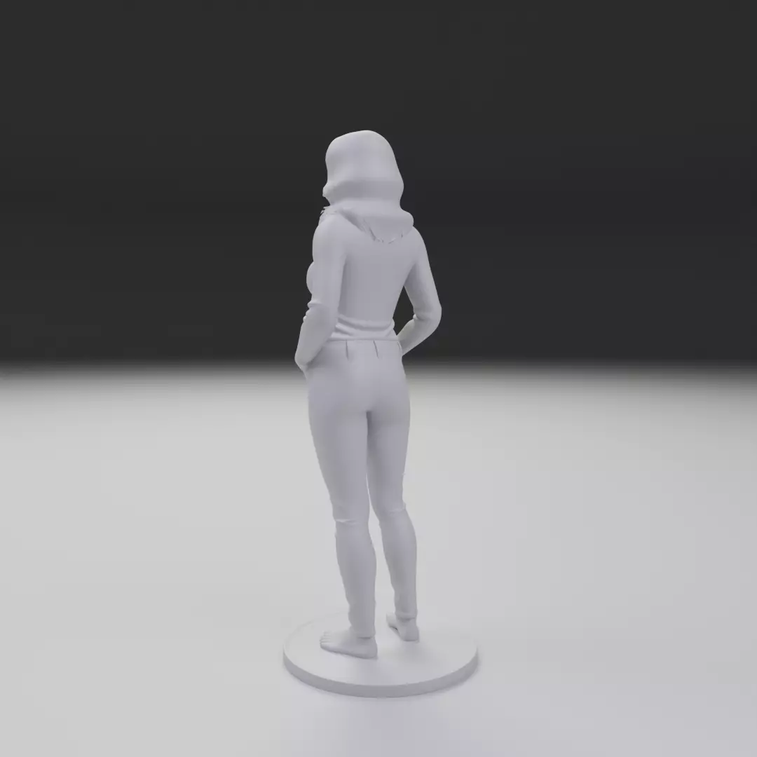 pin up model woman 3D print model_7