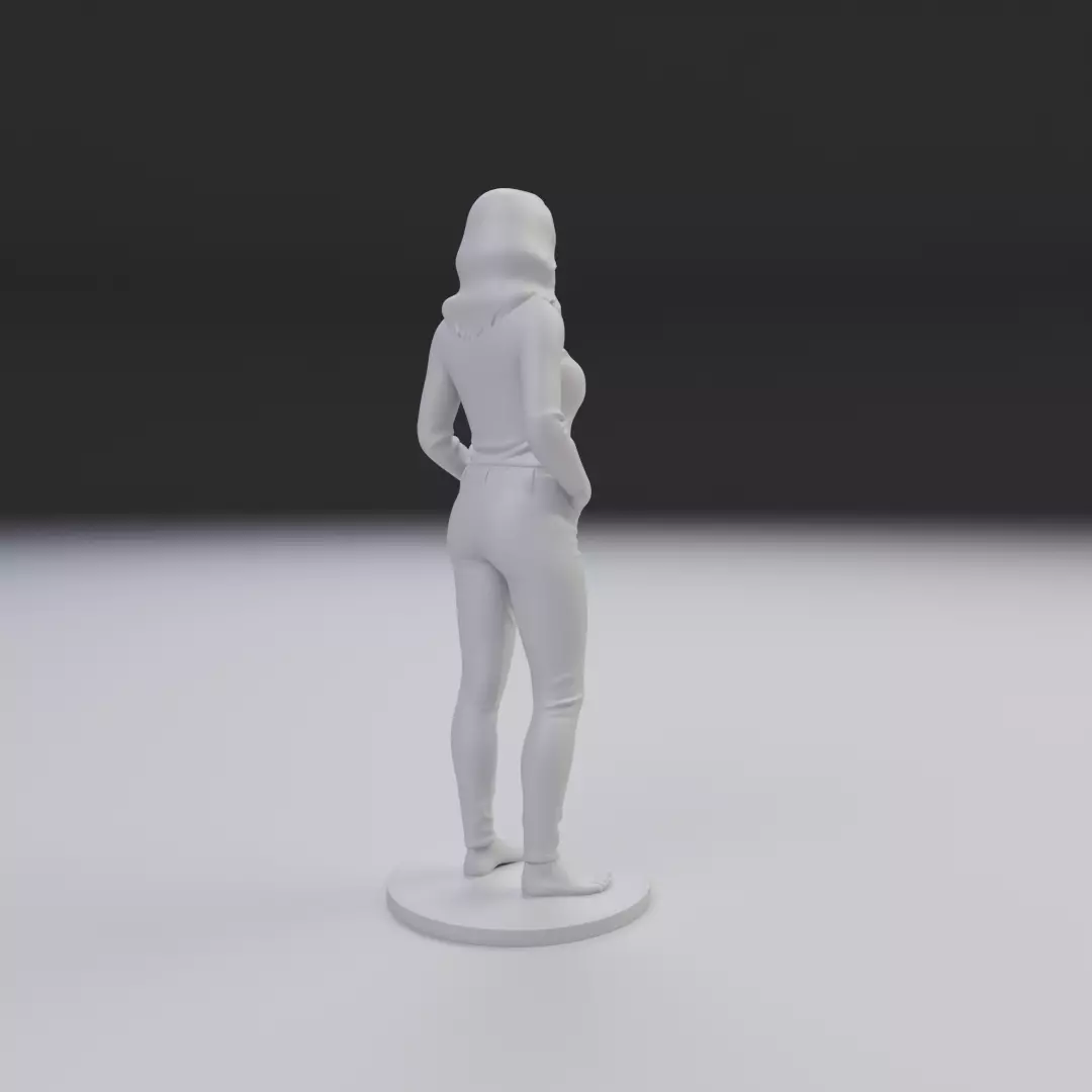 pin up model woman 3D print model_13
