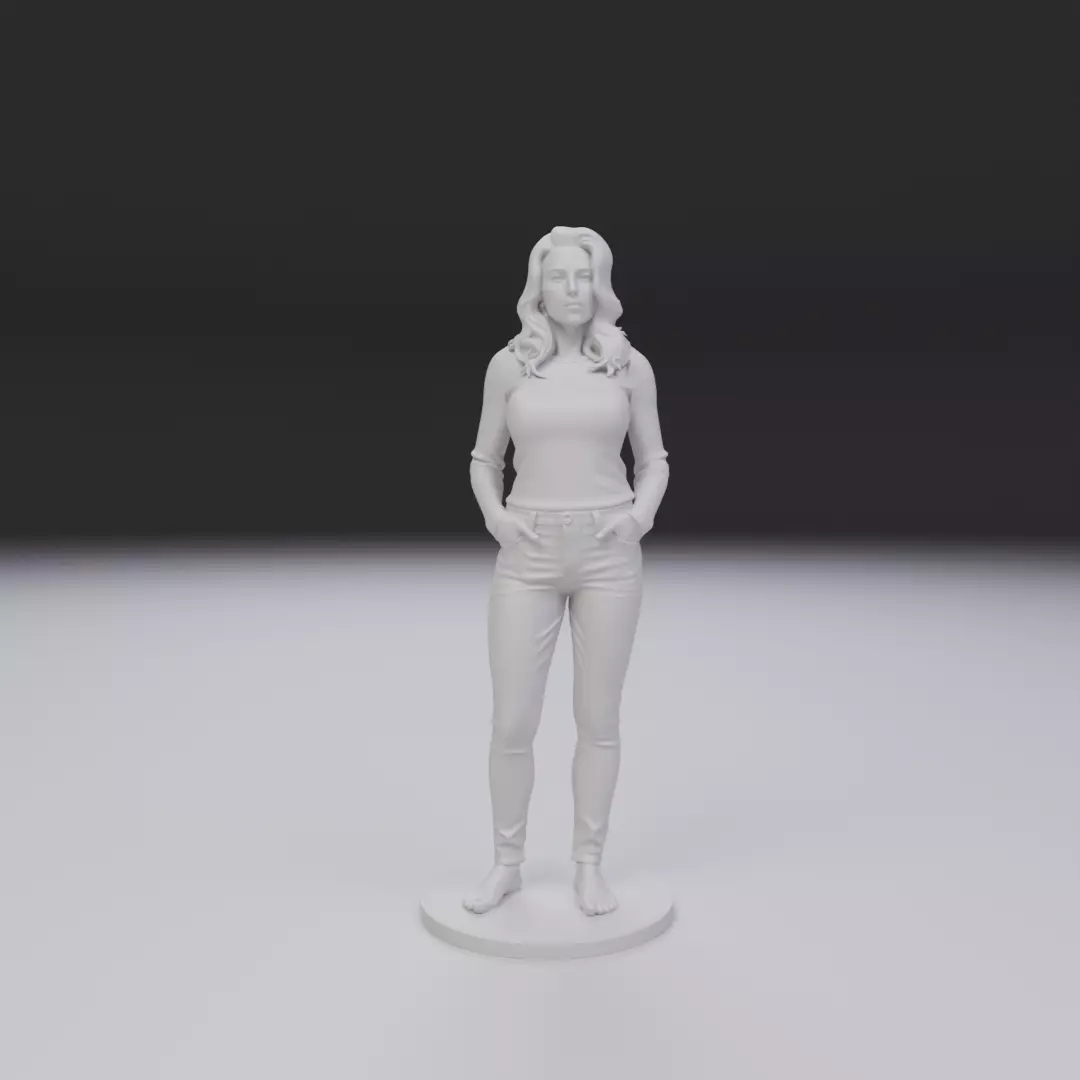 pin up model woman 3D print model_15