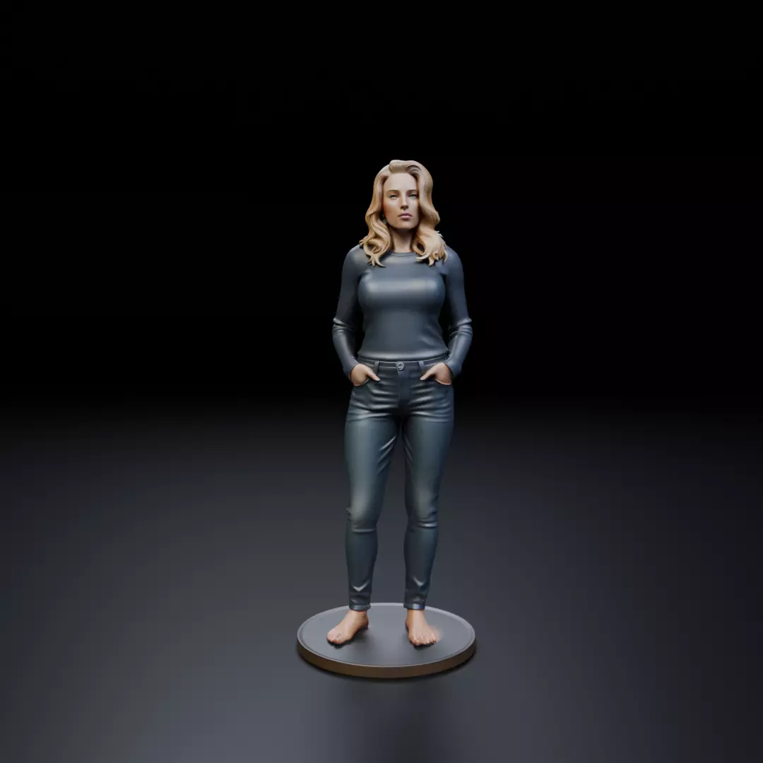 pin up model woman 3D print model_16