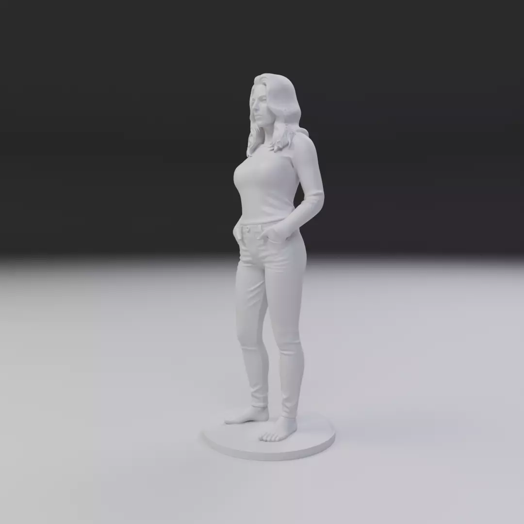 pin up model woman 3D print model_9
