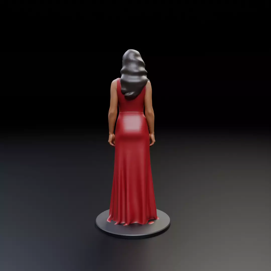 pin up model woman 3D print model_5