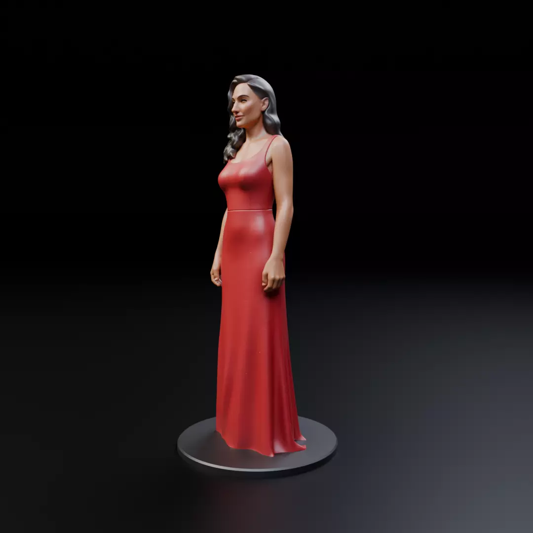 pin up model woman 3D print model_9