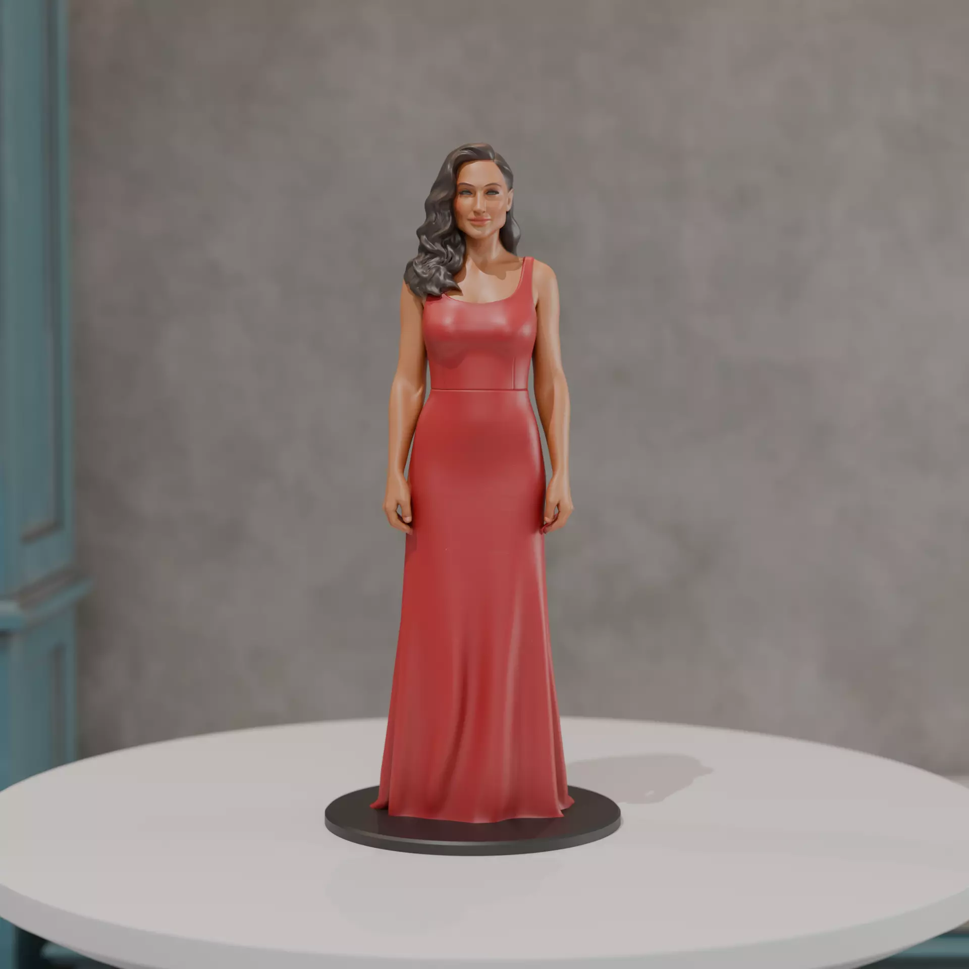 pin up model woman 3D print model_0