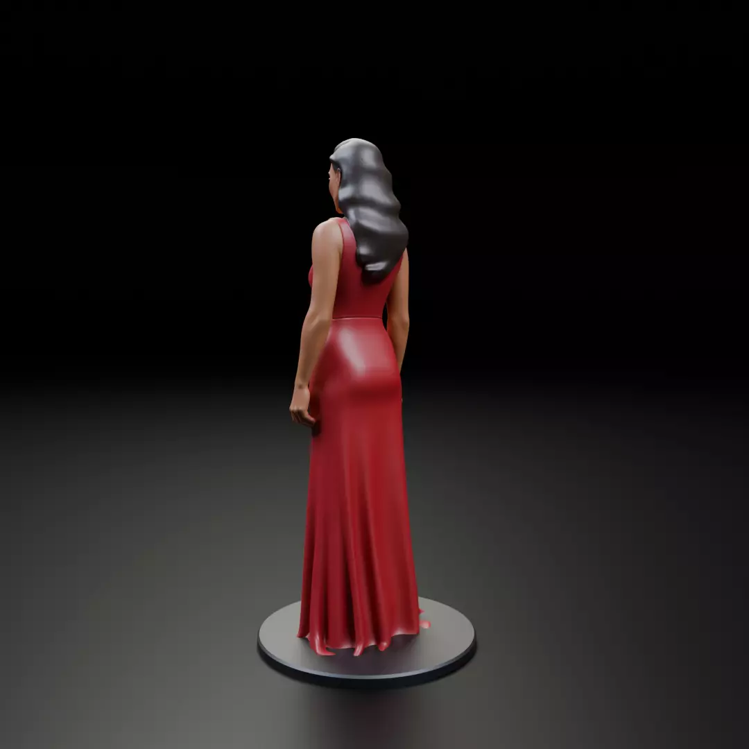 pin up model woman 3D print model_7