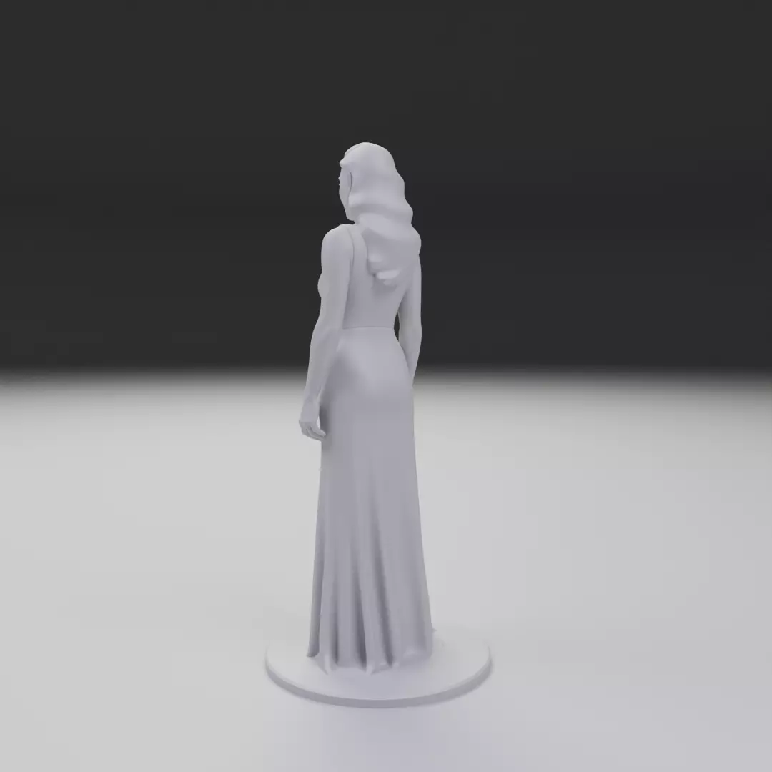 pin up model woman 3D print model_8