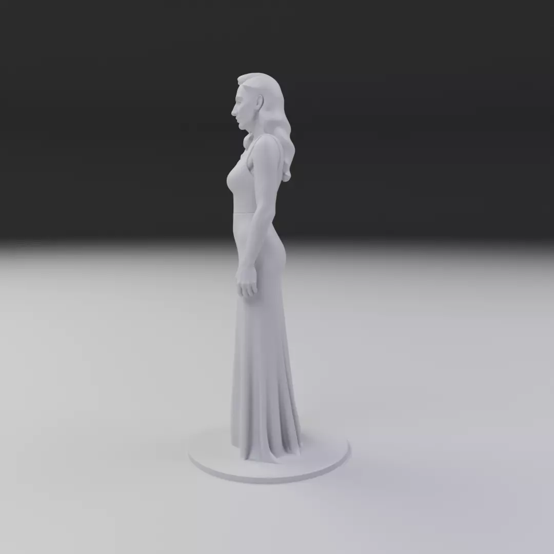 pin up model woman 3D print model_4