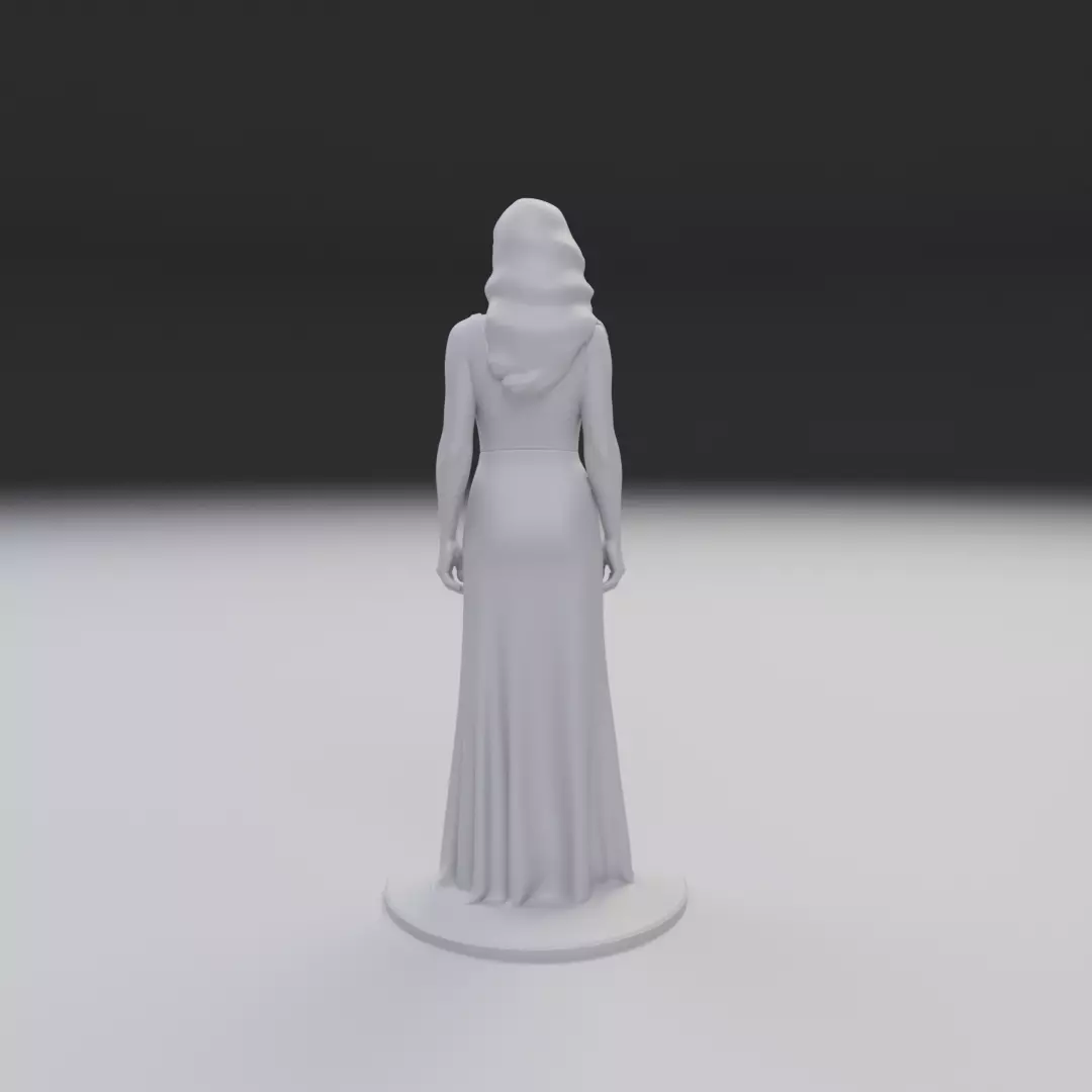 pin up model woman 3D print model_6