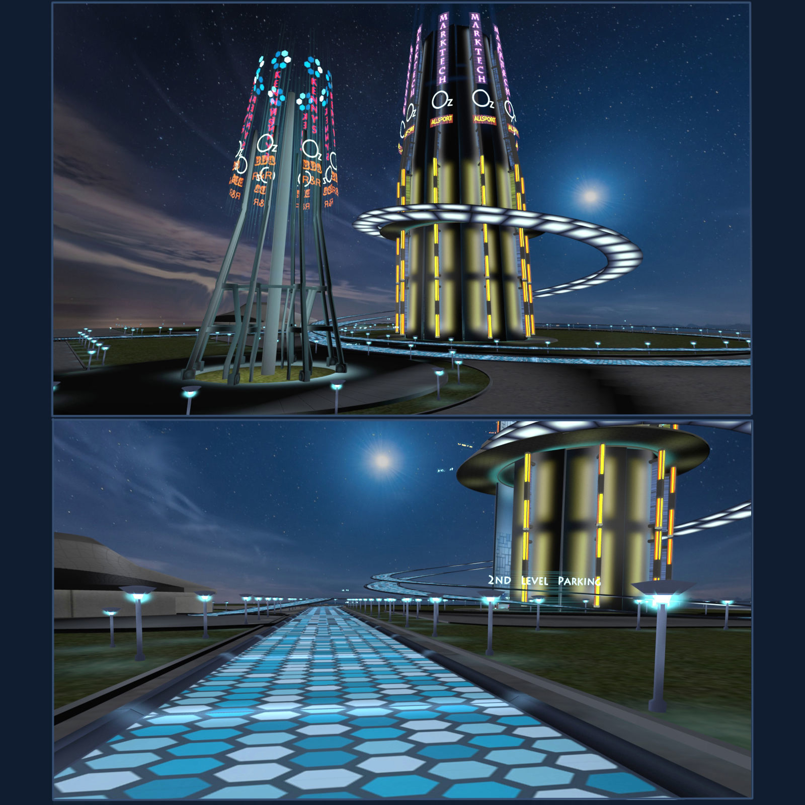 Light Park 3D model_4