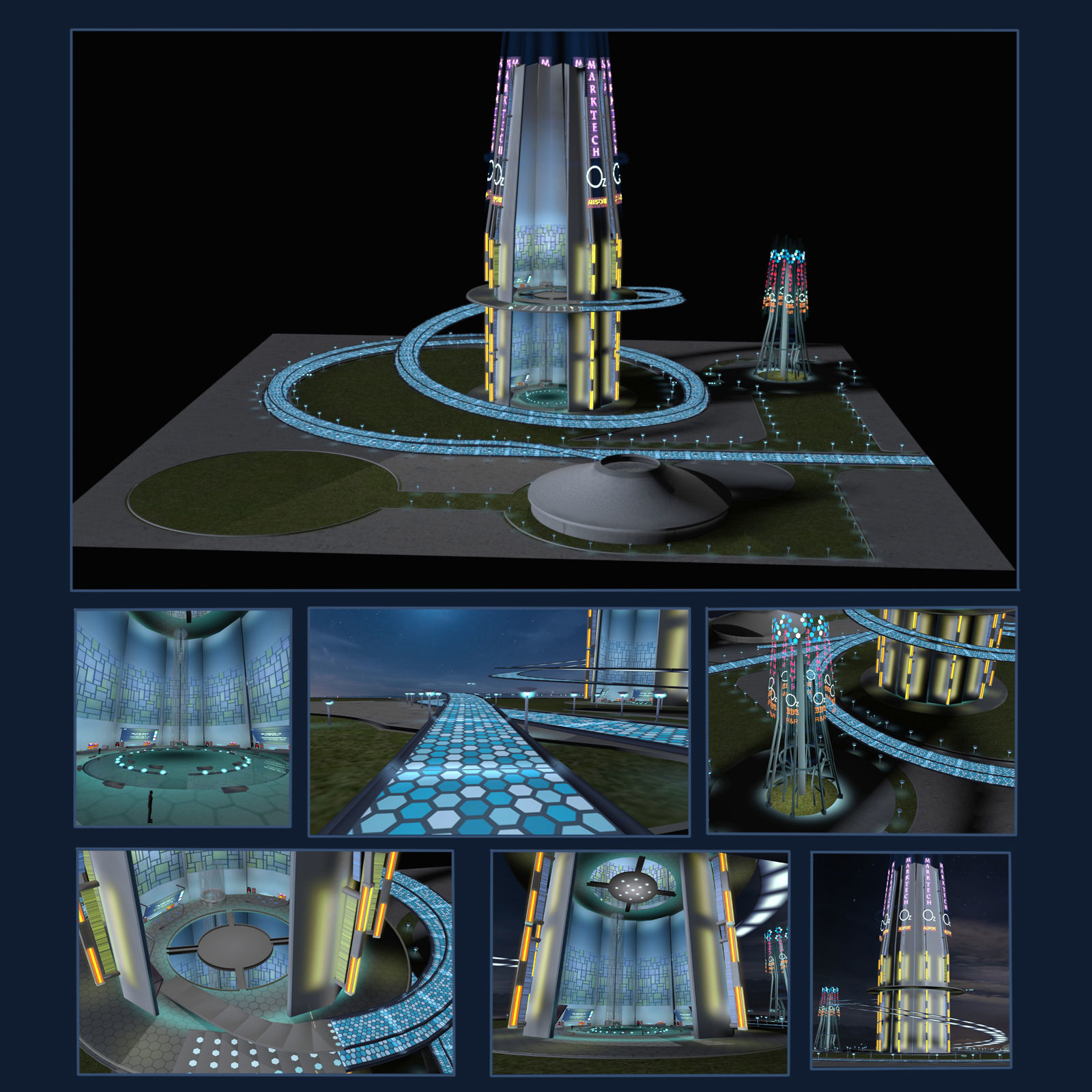 Light Park 3D model_3