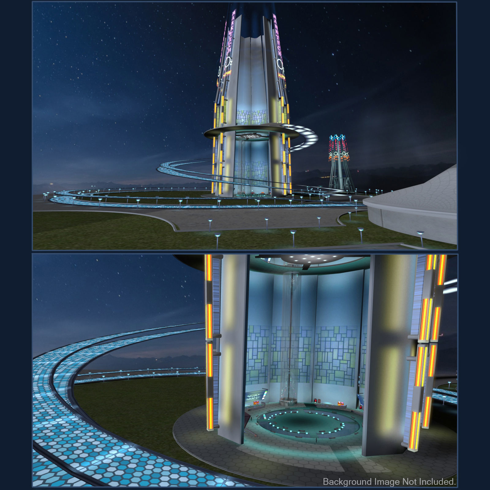 Light Park 3D model_1