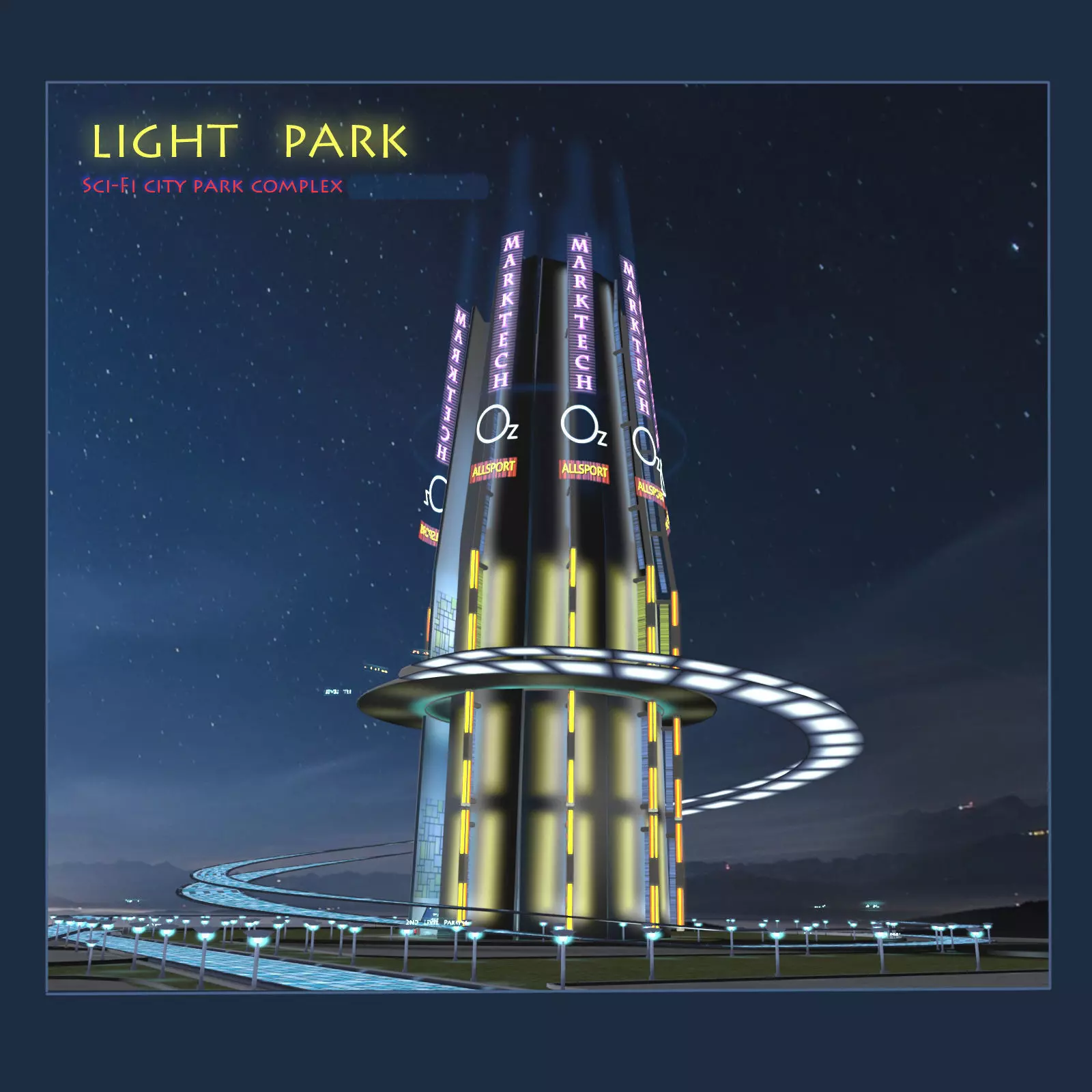 Light Park 3D model_0
