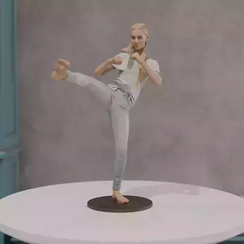 woman fighter pin up model