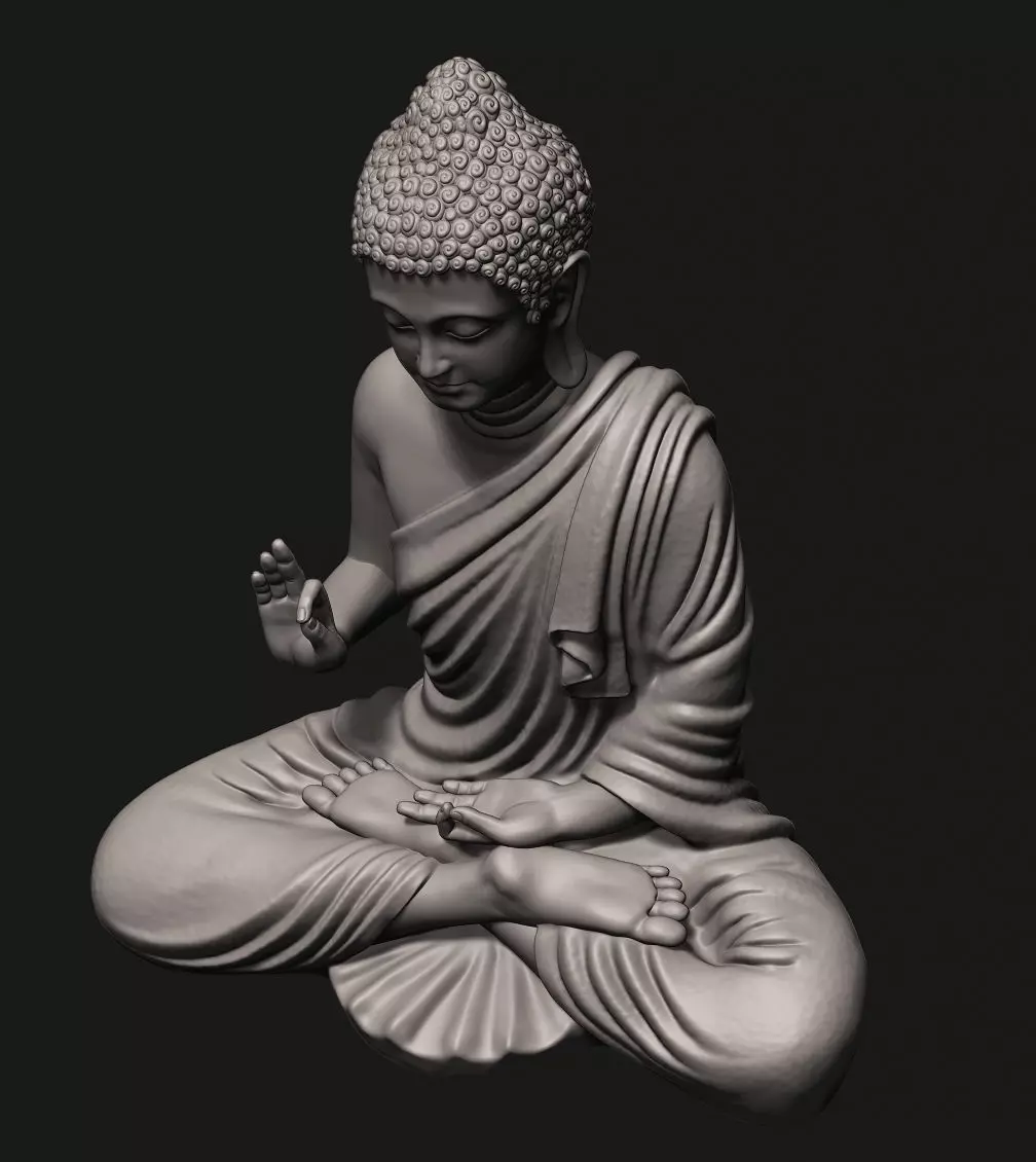 Buddha Statue 3D print model_4