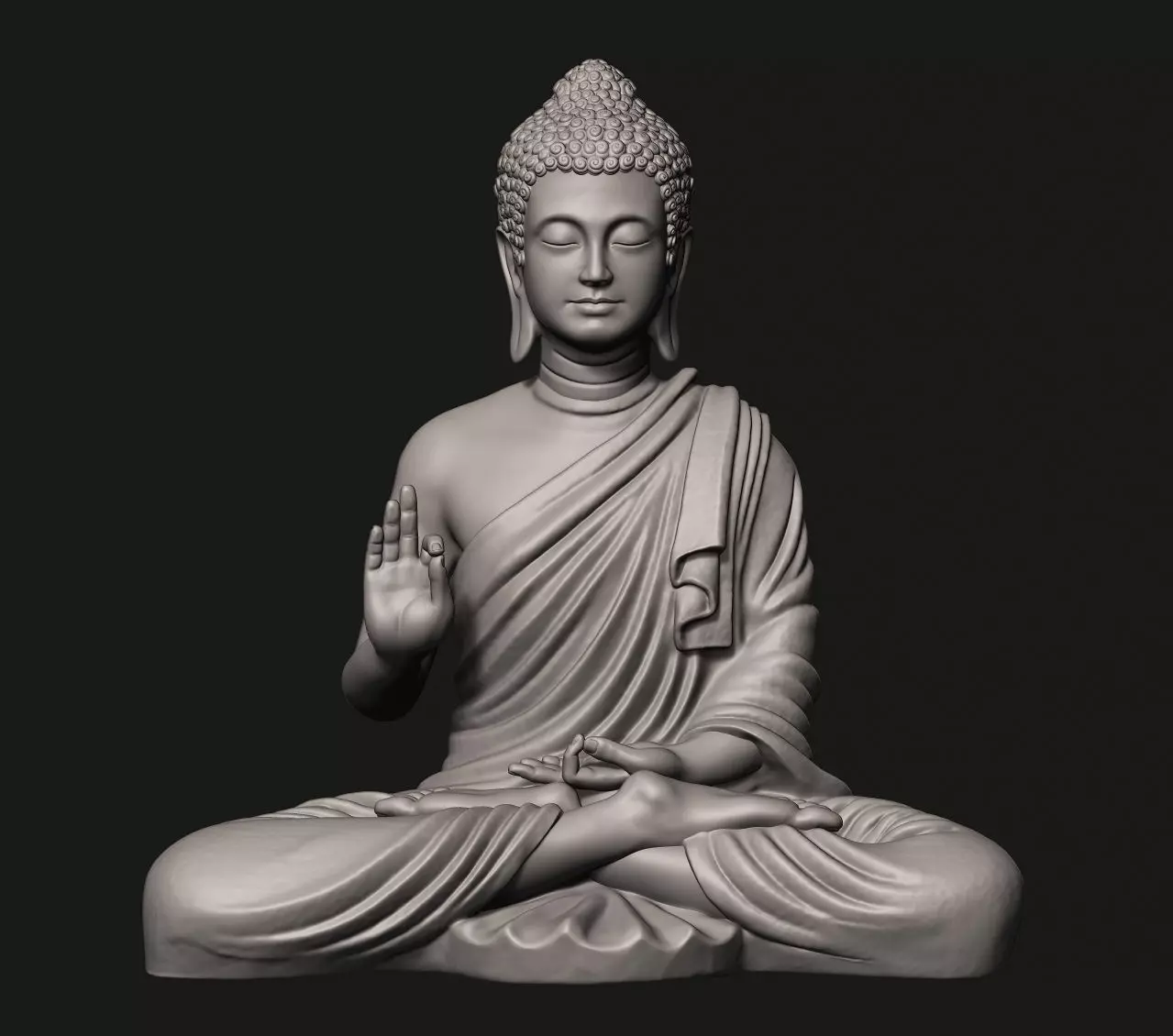 Buddha Statue 3D print model_0