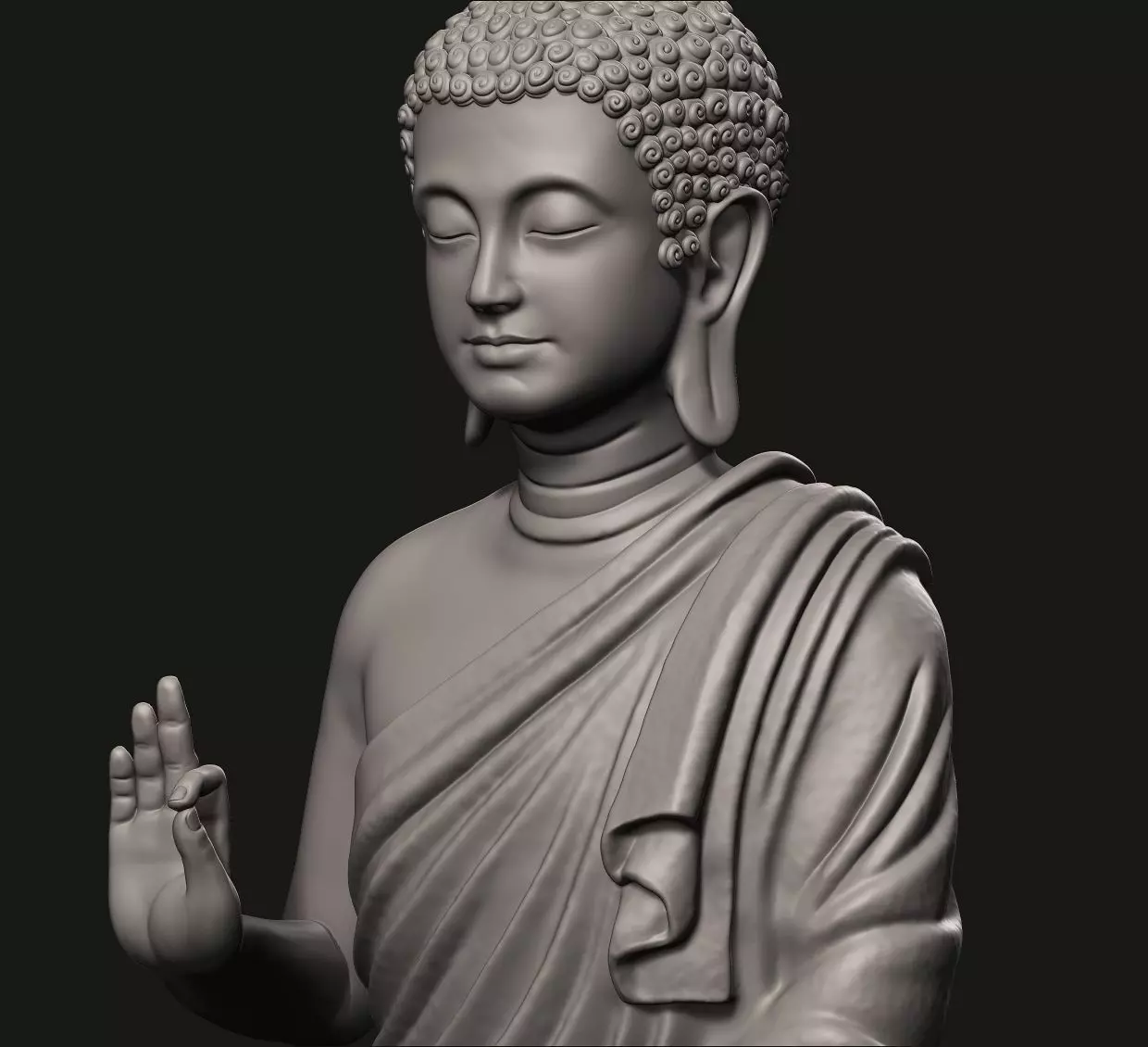 Buddha Statue 3D print model_7