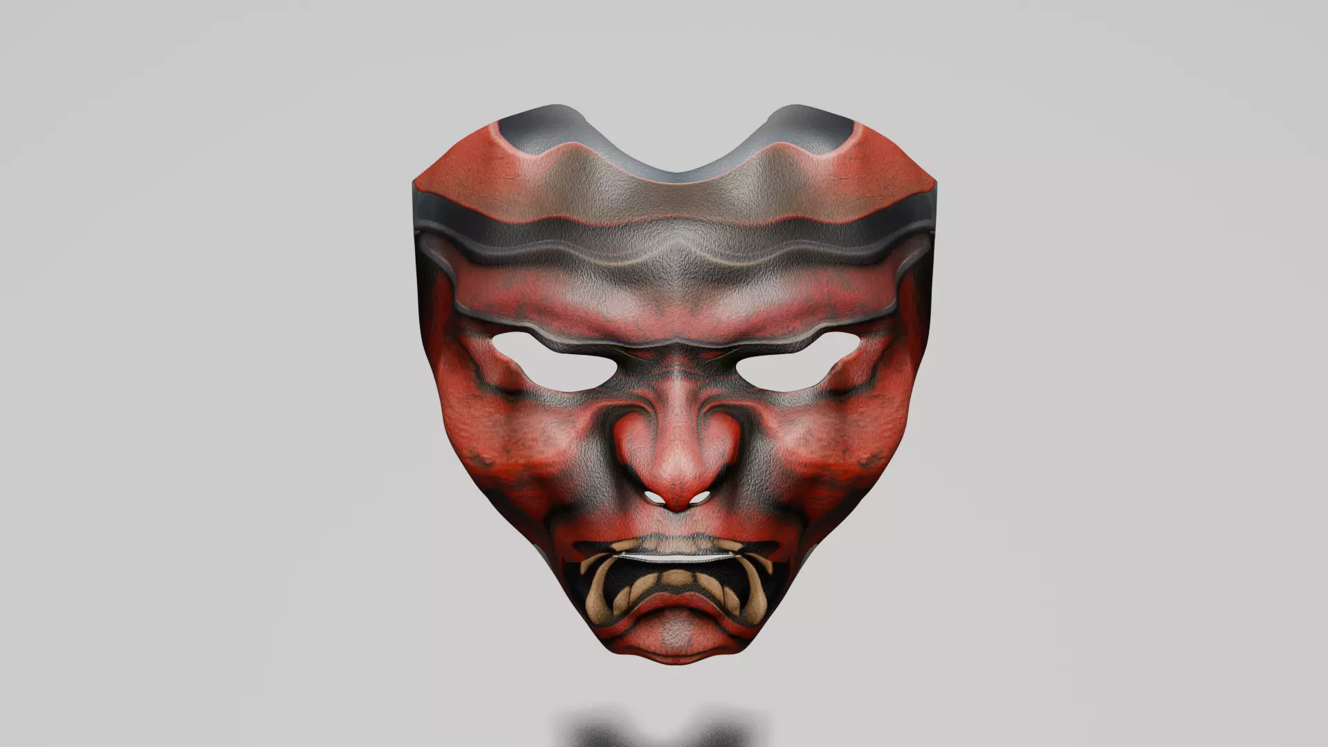 Scary Oni mask Free 3D model