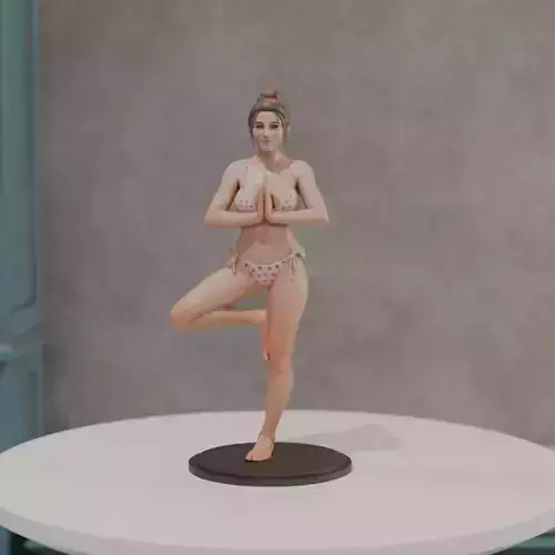 pin up model yoga woman