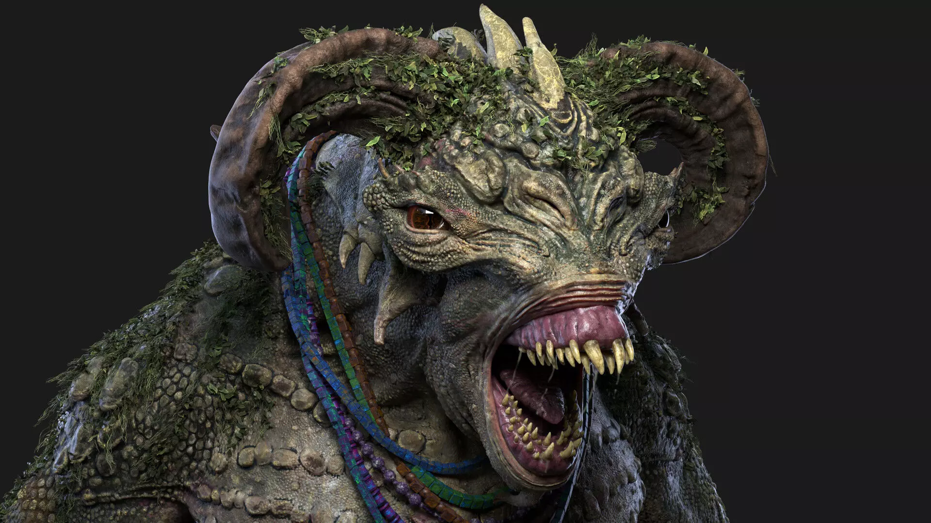 Realistic Alien Full textures lookdev and Rig Low-poly 3D model_0