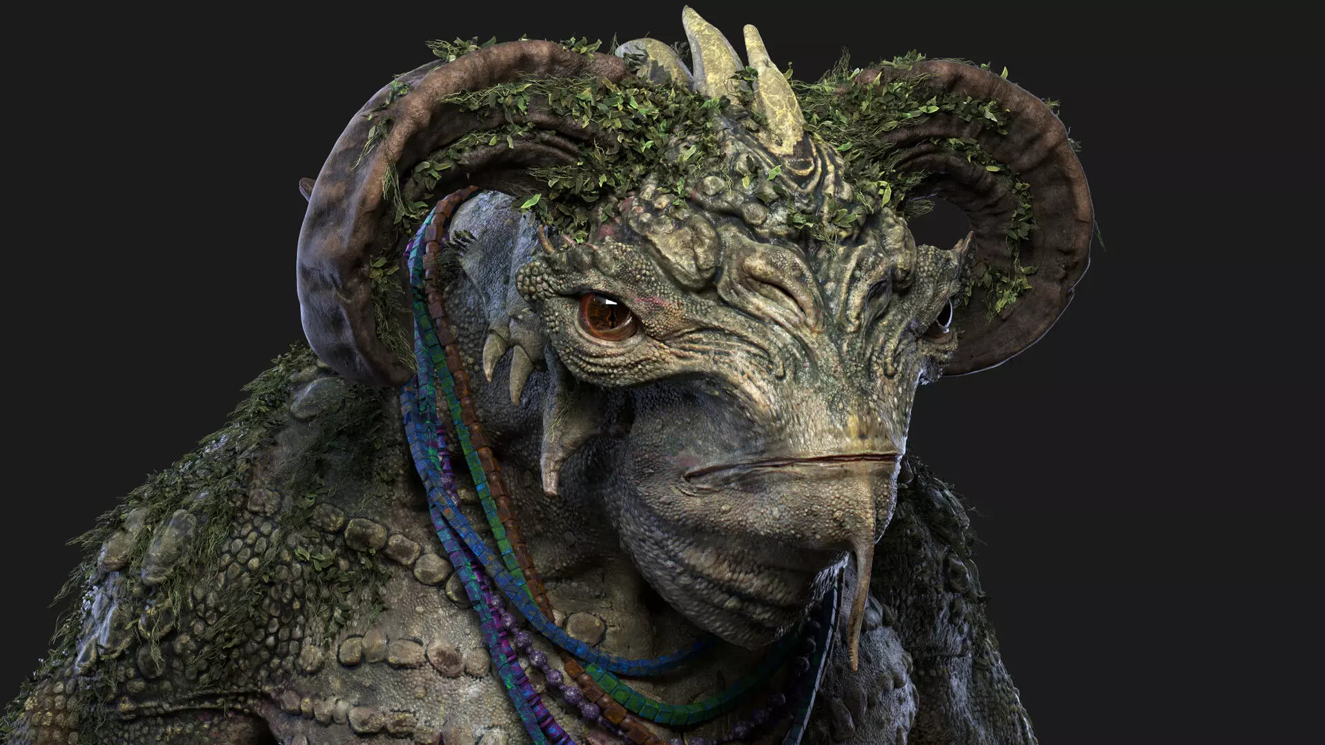 Realistic Alien Full textures lookdev and Rig Low-poly 3D model_12