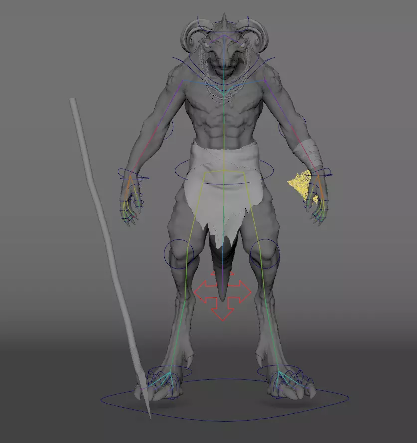 Realistic Alien Full textures lookdev and Rig Low-poly 3D model_16