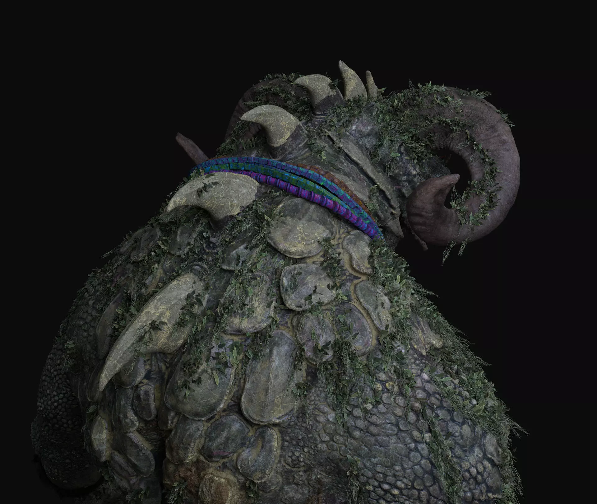 Realistic Alien Full textures lookdev and Rig Low-poly 3D model_8