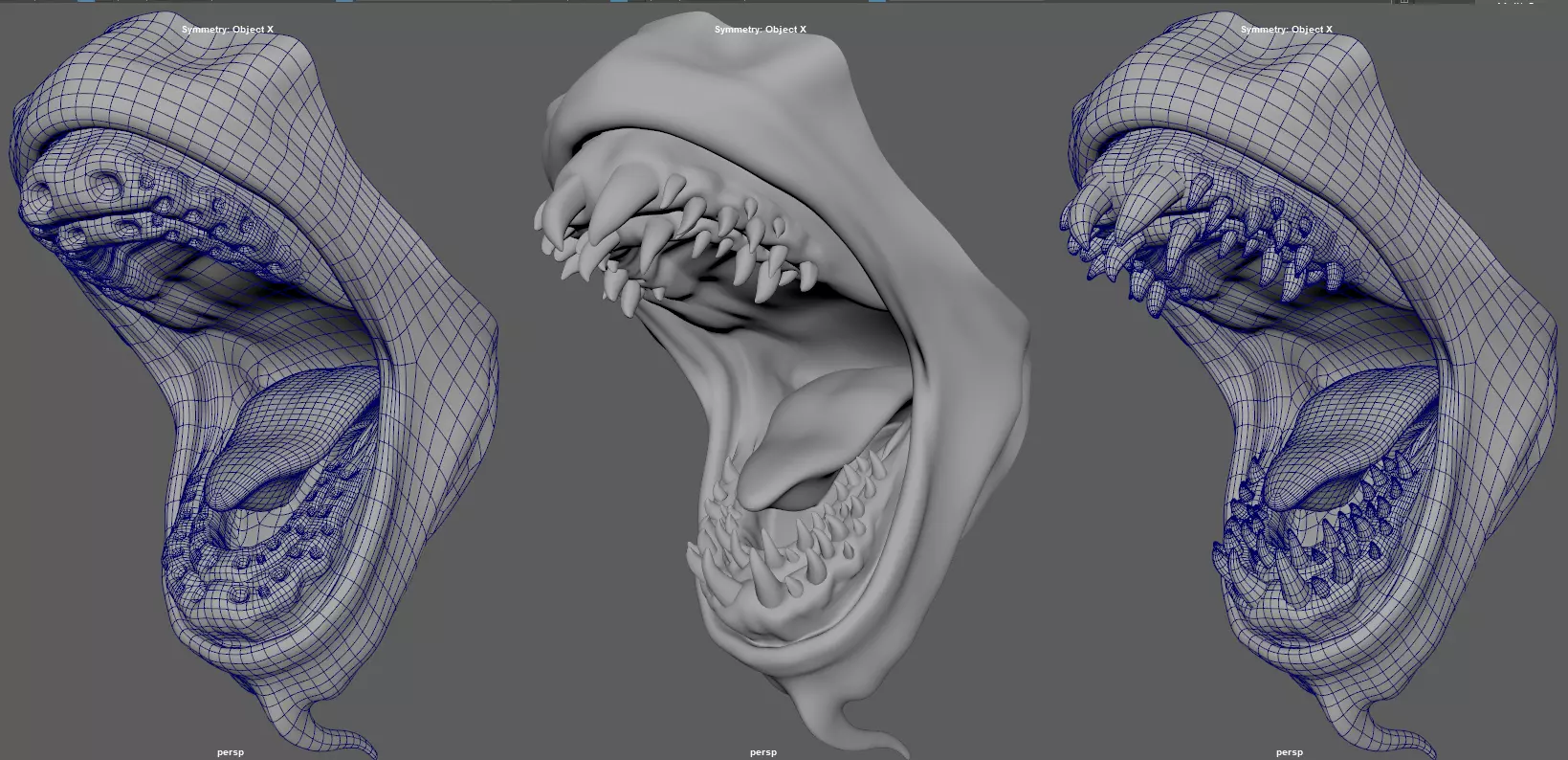 Realistic Alien Full textures lookdev and Rig Low-poly 3D model_10
