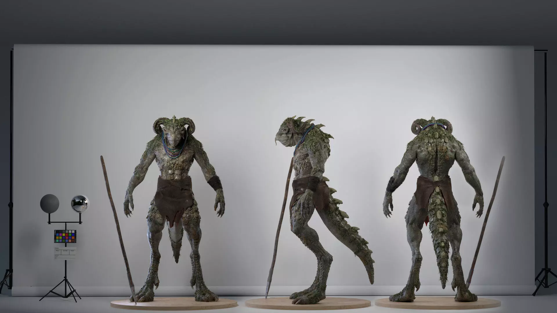 Realistic Alien Full textures lookdev and Rig Low-poly 3D model_2