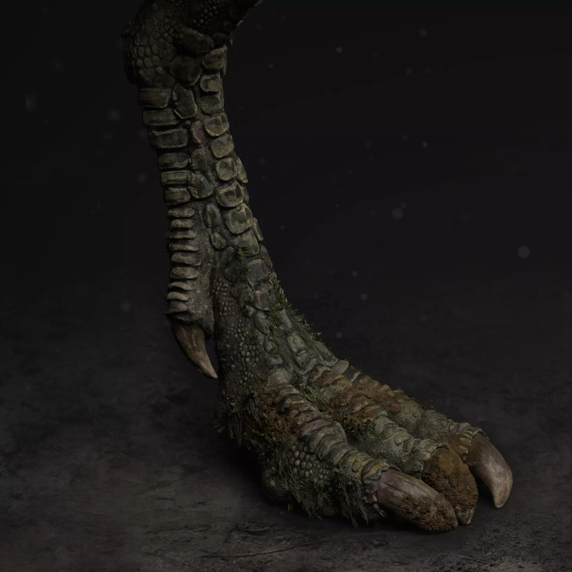 Realistic Alien Full textures lookdev and Rig Low-poly 3D model_5