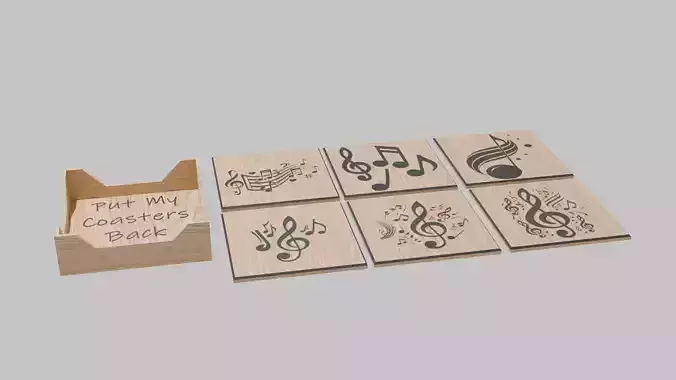 Music Inspired Coaster Set
