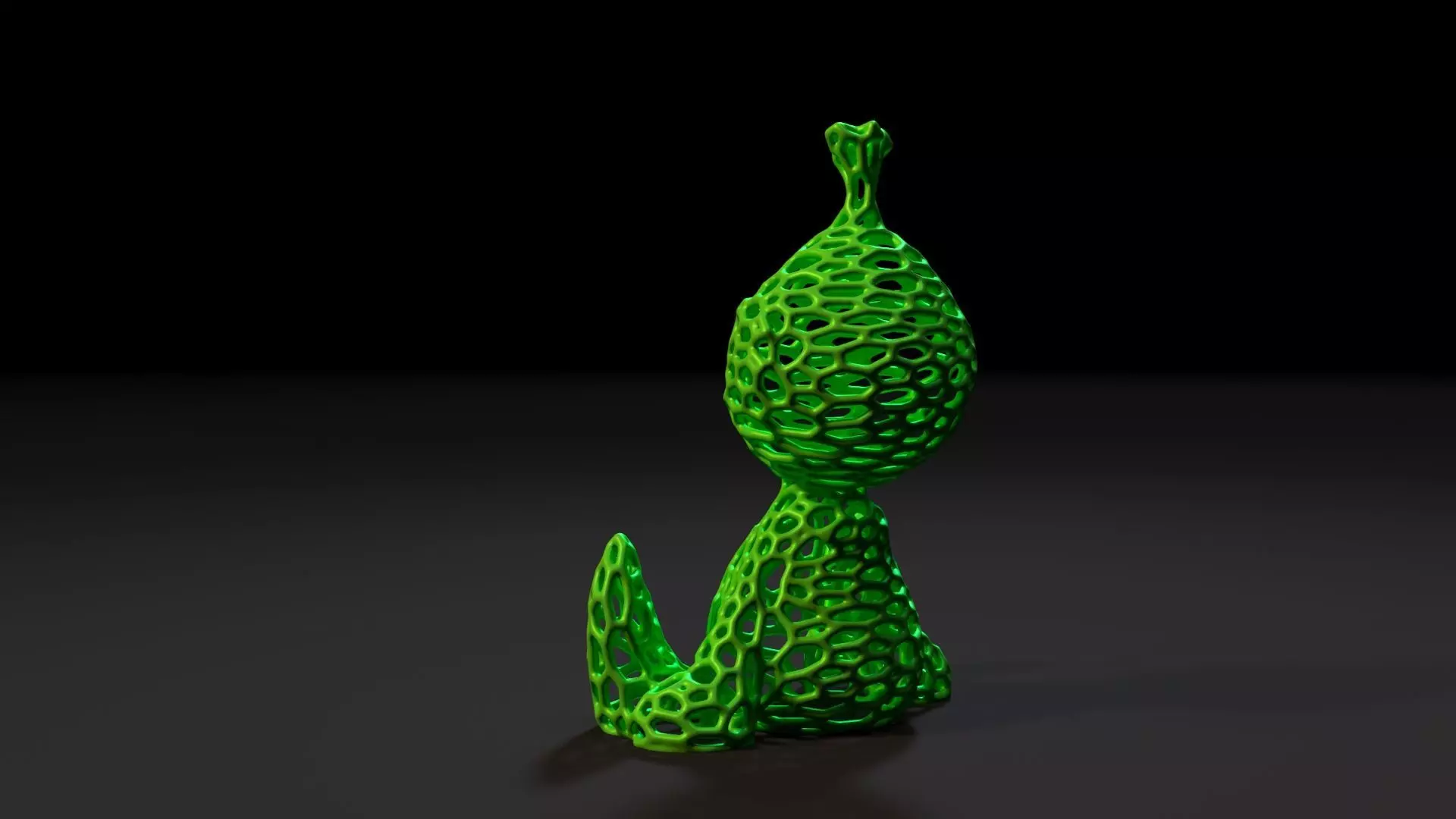 Grinch Voronoi 3D print model_3
