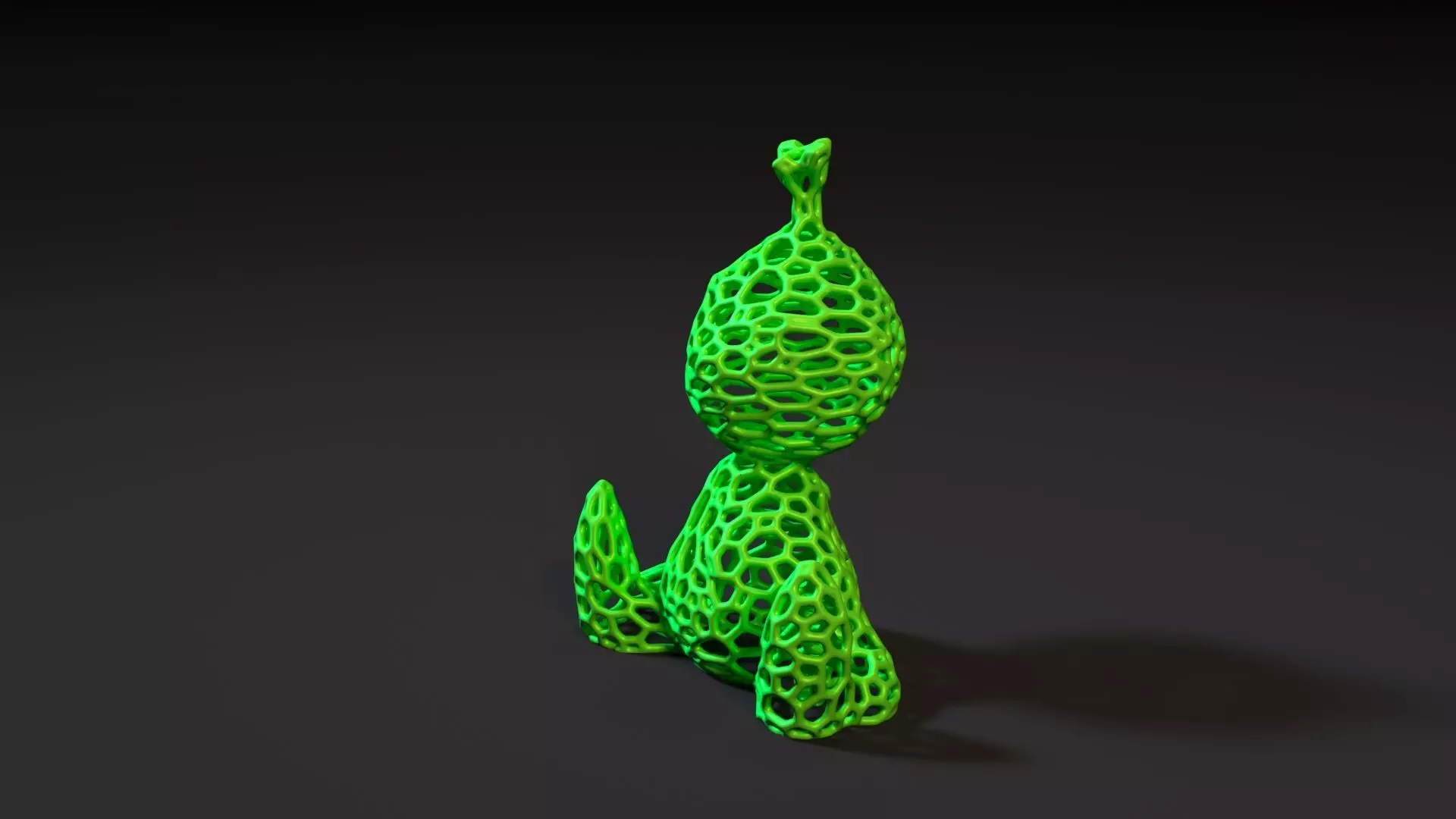 Grinch Voronoi 3D print model_1